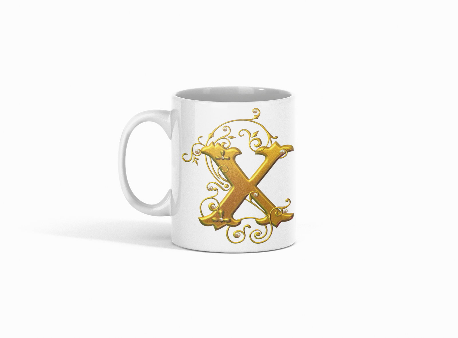 custom print white coffee mug with X