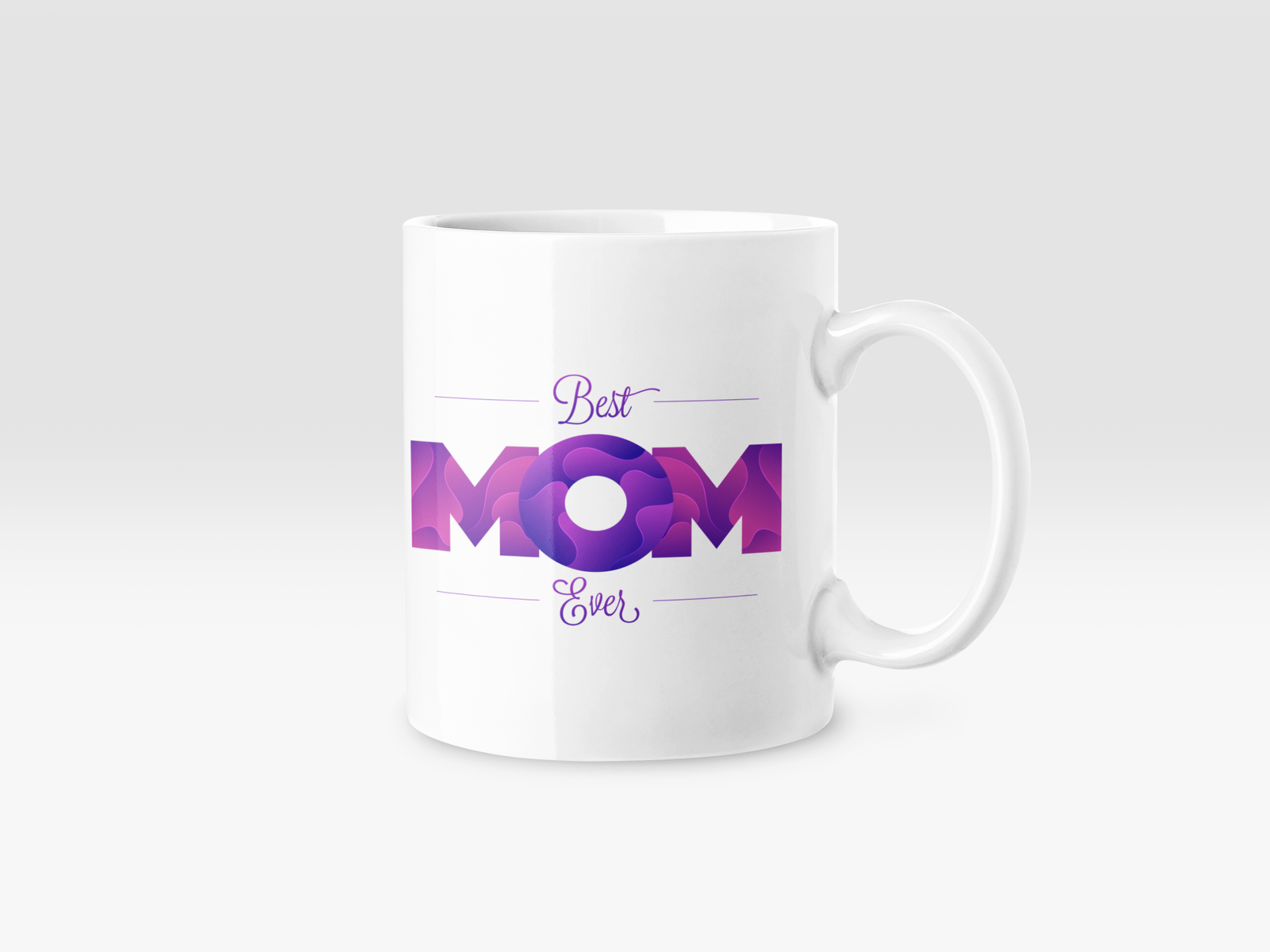 Premium White Coffee Mug featuring "Best Mom Ever" text.