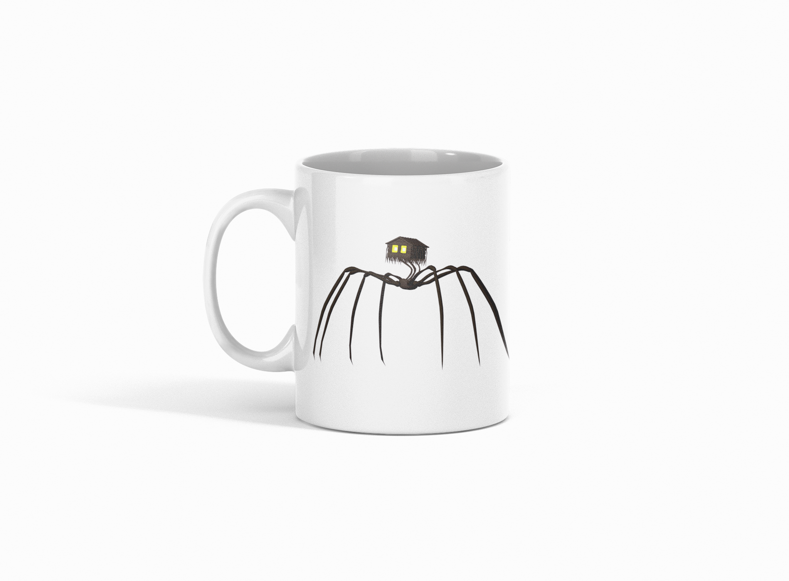 Premium White Coffee Mug with House Head Spider Game Print