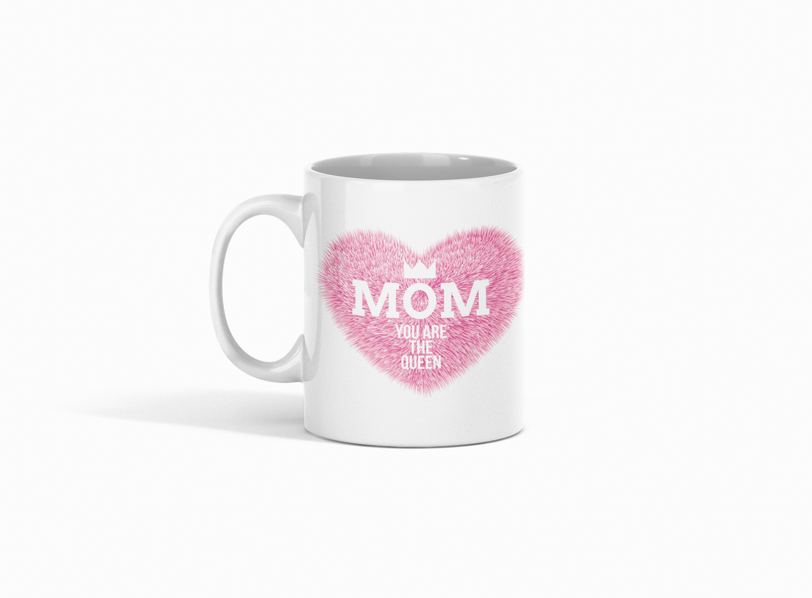 White Coffee Mug featuring "Mom, You Are the Queen"