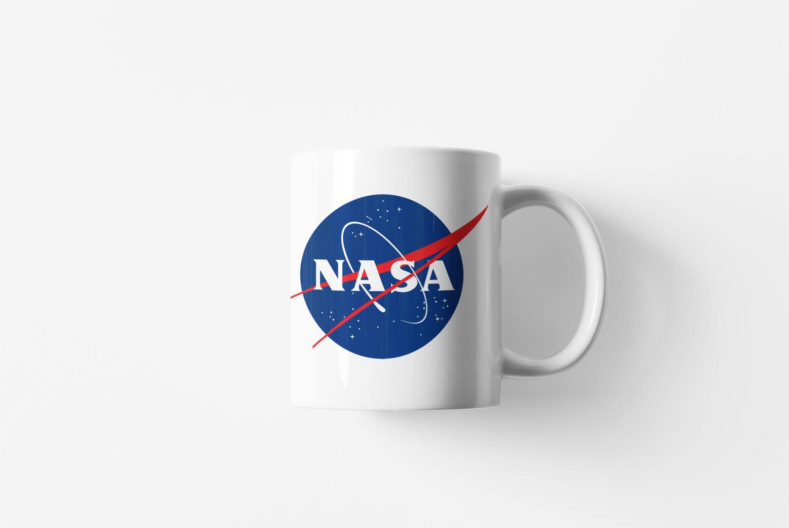 White Coffee Mug with NASA Logo