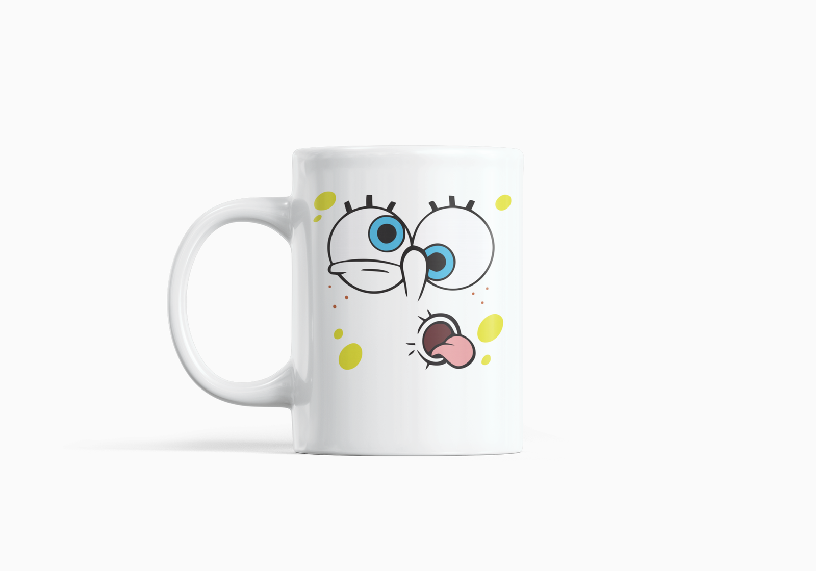 White Coffee Mug with Funny Face Design – Quirky & Playful Mug for Coffee Lovers