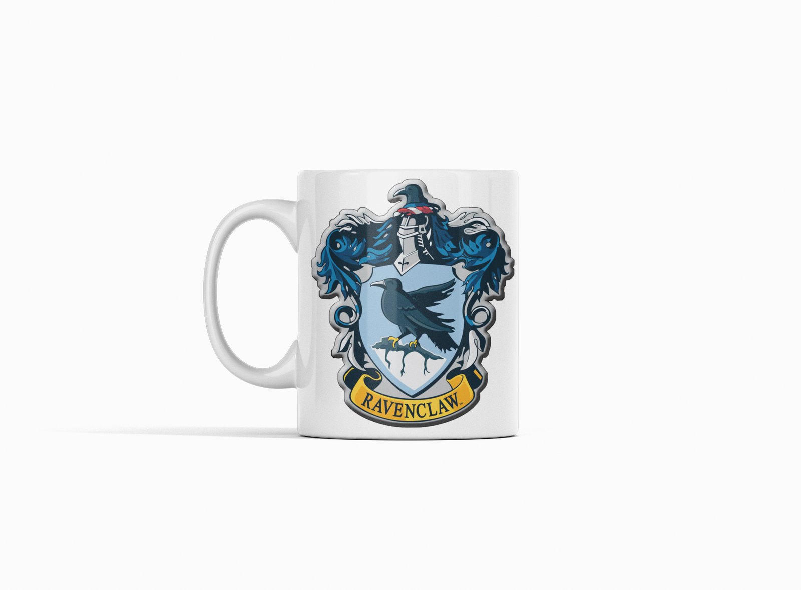 White Coffee Mug – Ravenclaw House Logo Print