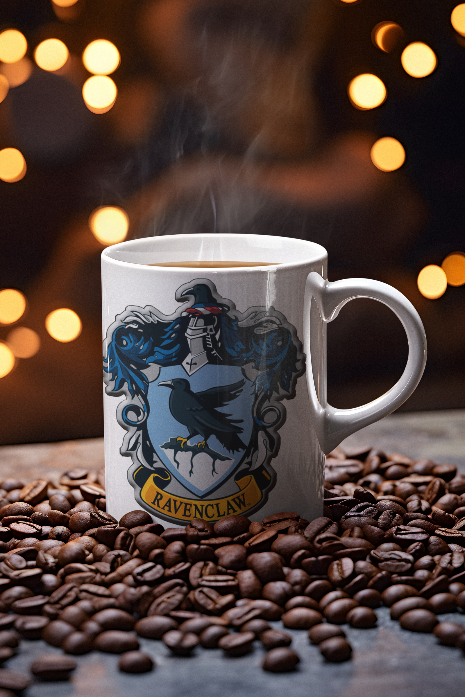 White Coffee Mug – Ravenclaw House Logo Print